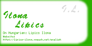 ilona lipics business card